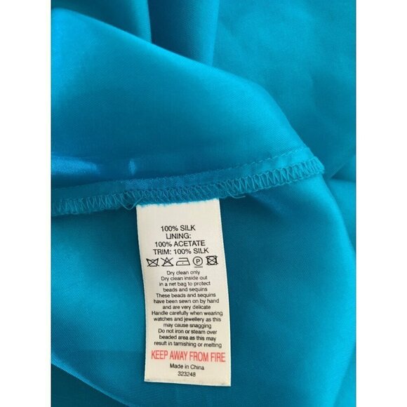 Monsoon silk 90s baby doll multi beaded top 36 ch 26 L - Picture 7 of 7